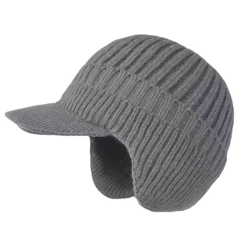 Men's Winter Ear Protection Knitted Wool Hat for Middle-aged and Elderly