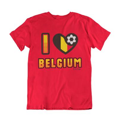 J'AIME LA BELGIQUE Football T-Shirt 2024, Adultes Enfants Ou Bébé, Coupe du Monde
