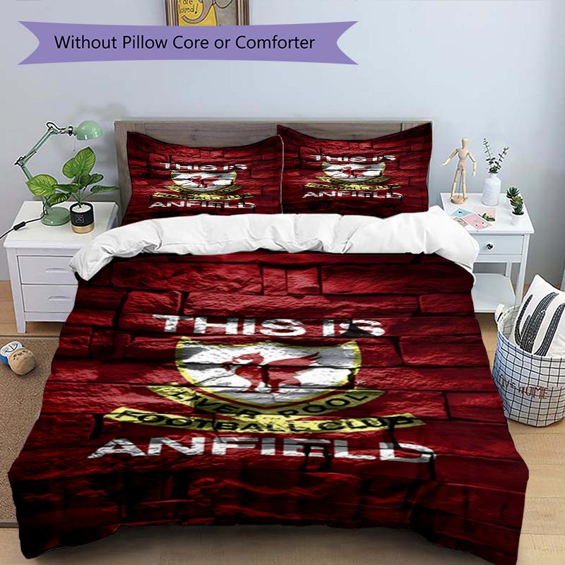 3pcs Duvet Cover Set (1*Duvet Cover + 2*Pillowcase, Without Core),football club.C Print Bedding Set, Bedroom Decor, All‑Season, Birthday Gift