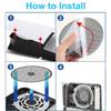 Dust Filter for PS5 Fan, Easy To Use, New Breathable PS5 Cooling Fan Dust Cover, Dust Protector Cover Kit for PS5 Heatsink Fan