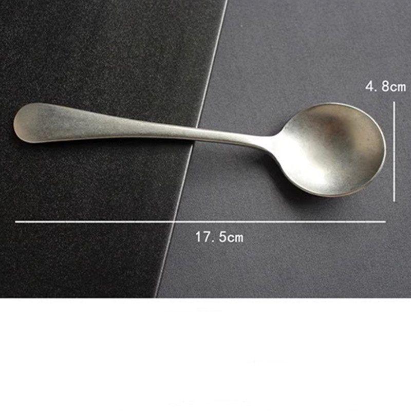 304 Stainless Steel Spoon, Antique-Style Dining Spoon, Soup Spoon, Household Dining Spoon, Creative Long-Handled Spoon, Japanese-Style Tableware