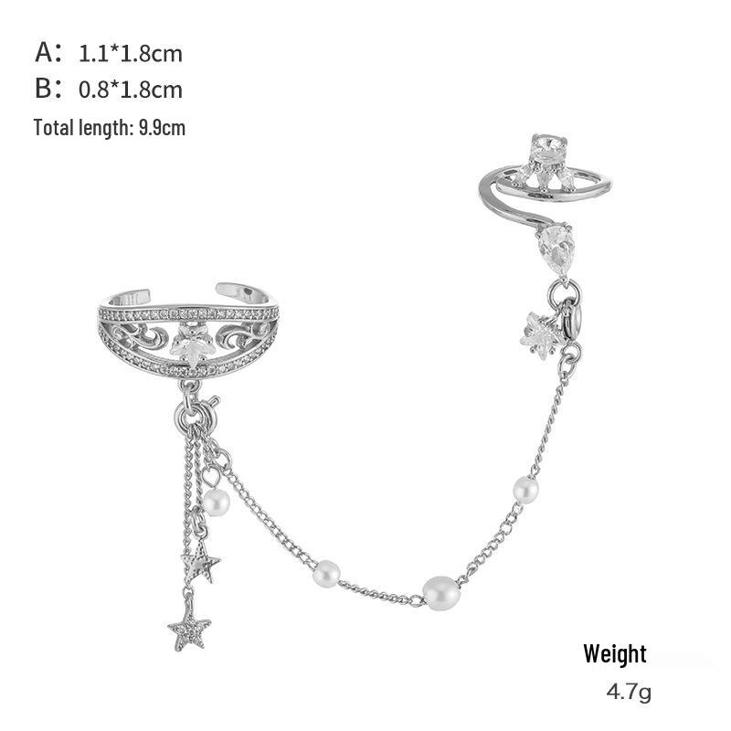 

Набор регулируемых колец для ногтей Kenjie с покрытием из меди и золота и цирконом для женщин - Летняя коллекция