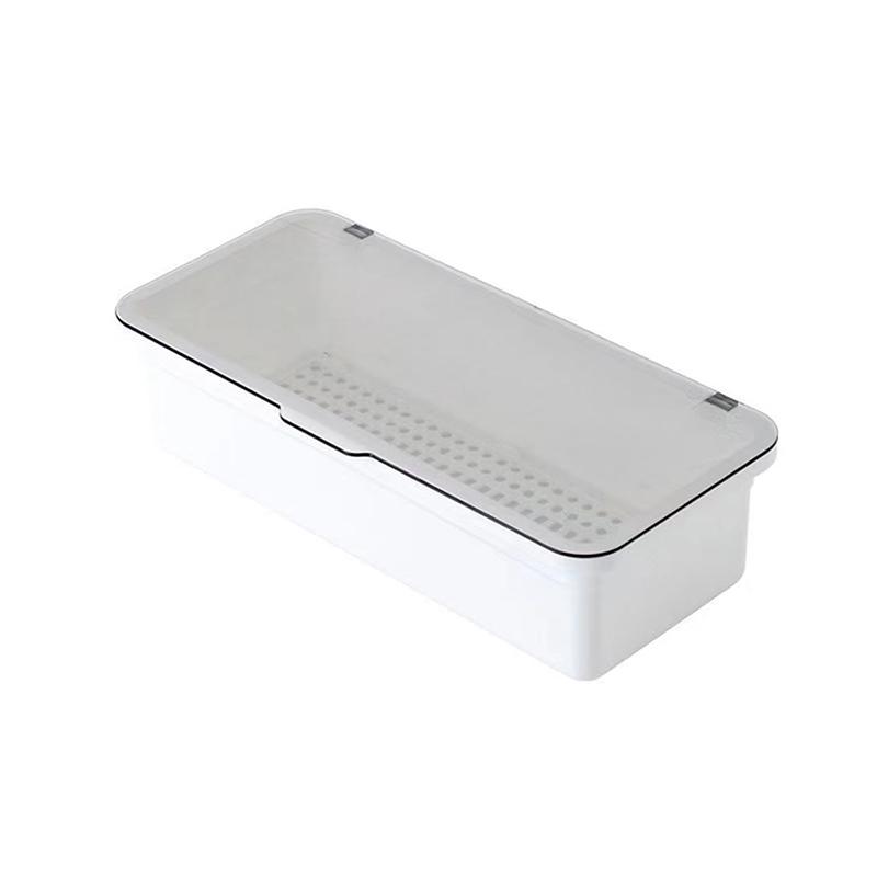 

Коробка для хранения столовых приборов Сливные палочки для еды Бытовые пылезащитные палочки для еды Трубка Кухонная ложка с крышкой Клетка для палочек для еды белый