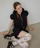Leteoli Nylon Frill Pants_Black
