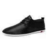 Scarpe da guida per studenti superficie morbida a strato singolo casual suola sottile scarpe da guida cucite a mano piccole scarpe in pelle comode e alla moda