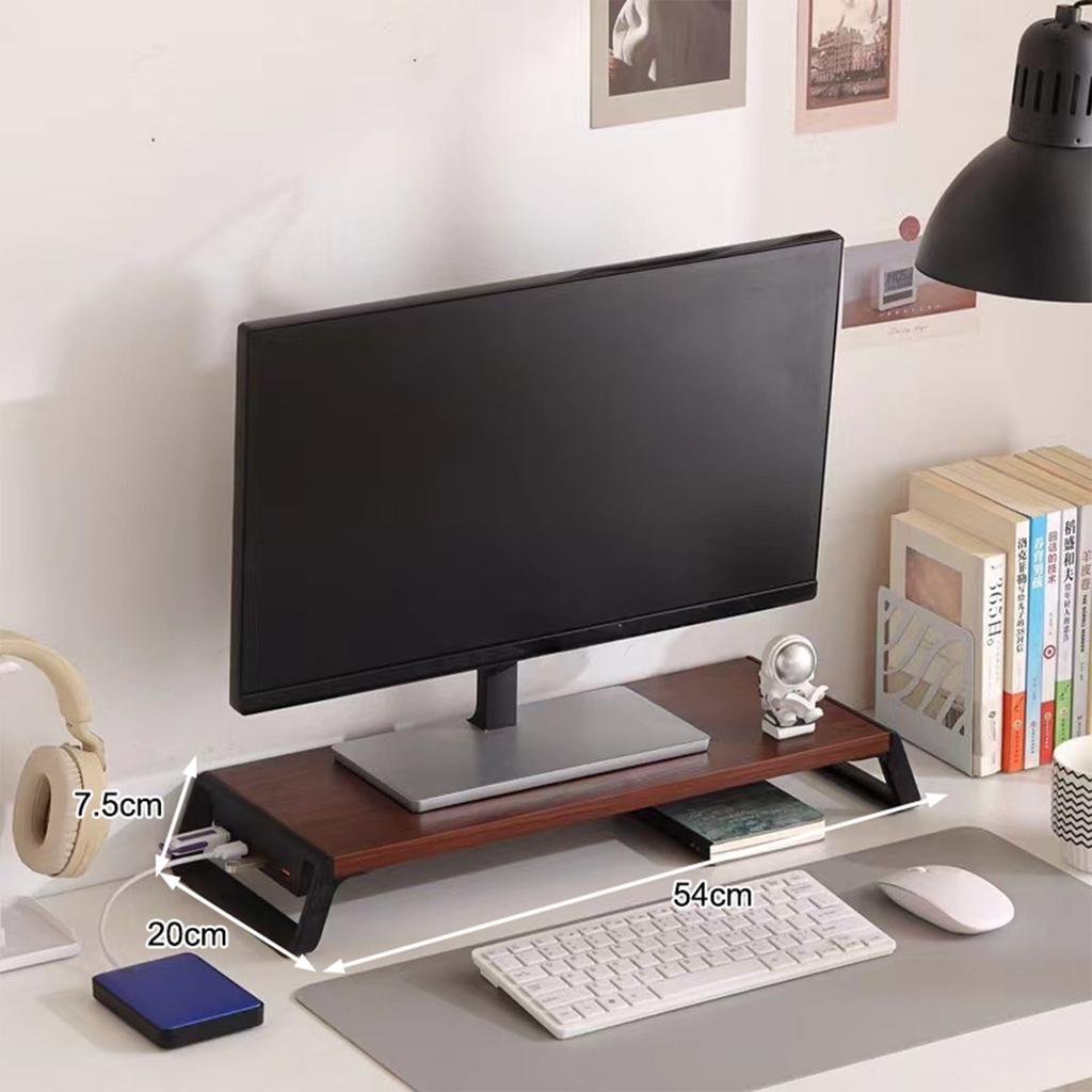Computer Monitor Rising Holder With Usb Hub Pc Screen Stand Bracket With Phone Holder Desktop Keyboard Mouse Storage Organizers