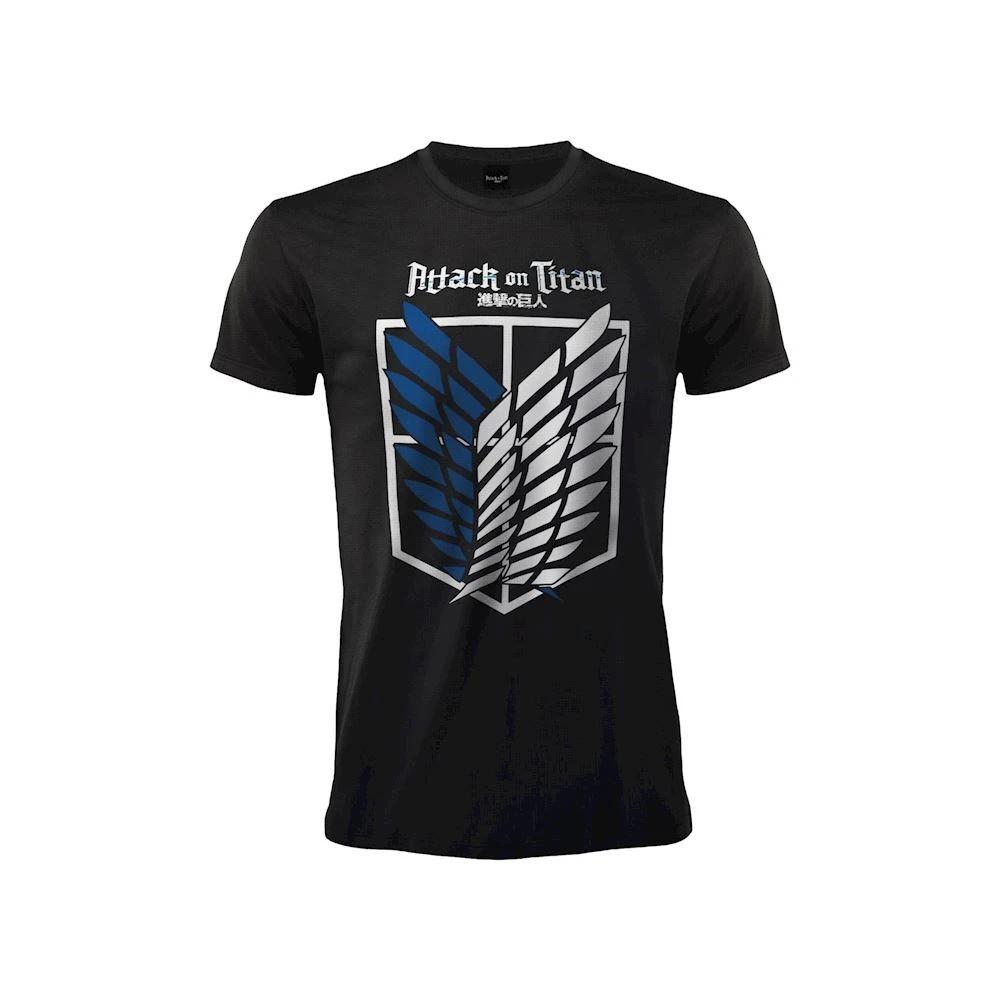 Attack on Titan T-Shirt - Original Official Black Jersey T-Shirt- 2XL