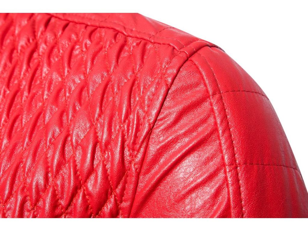 Men's Stand-Up Collar Zipper Leather Jacket - Solid Color, Casual European & American Style for Autumn/Winter 2023