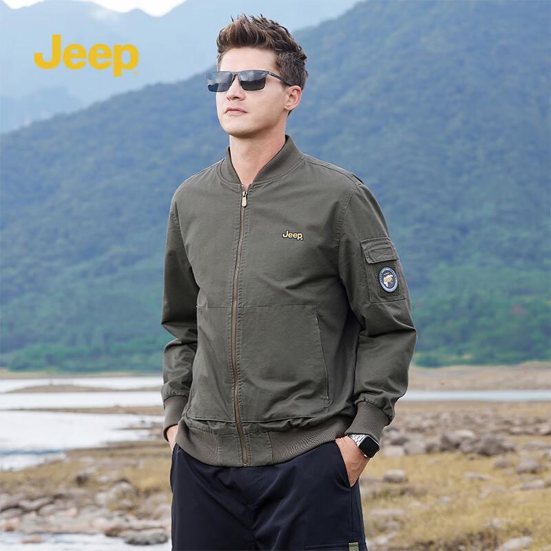 JEEP Men's Casual Workwear Baseball Jacket