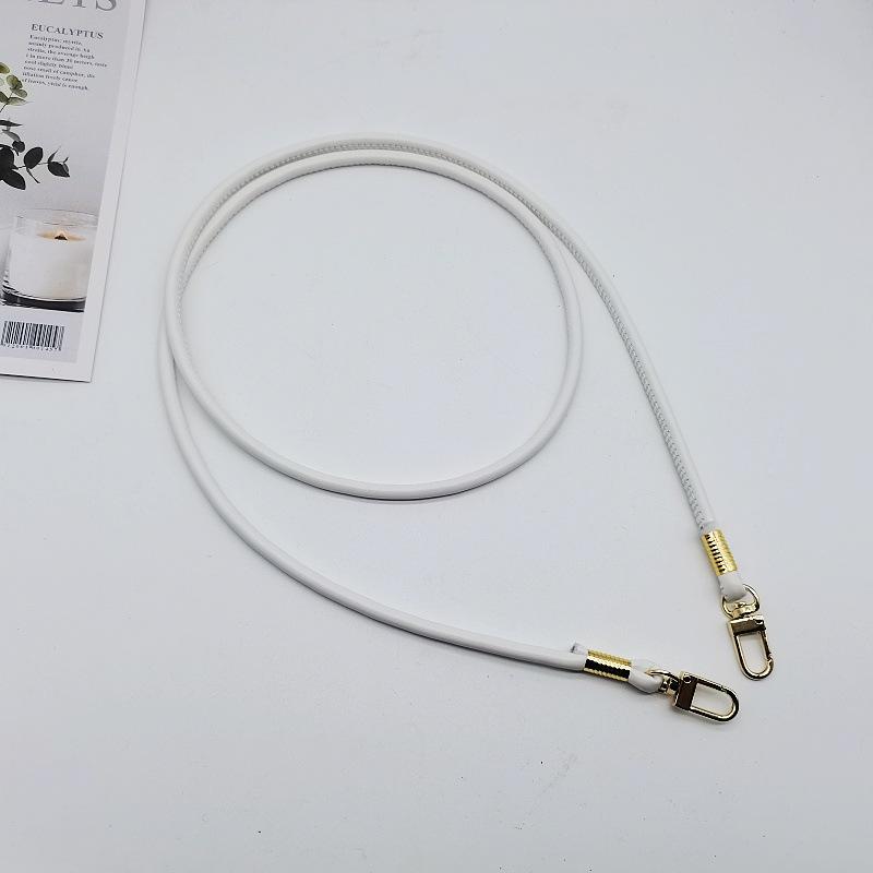 Simple and Versatile PU Square Buckle Round Leather Rope Replaceable Bag with One-shoulder Diagonal Mobile Phone Lanyard Bag Accessories