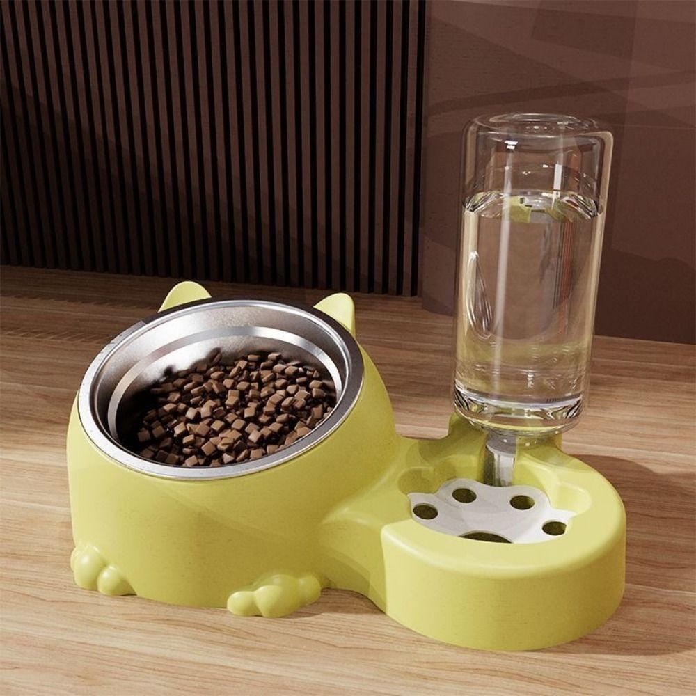 Large Capacity Automatic Pet Feeder Neck Protection Pet Food Bowl for Cats Dogs