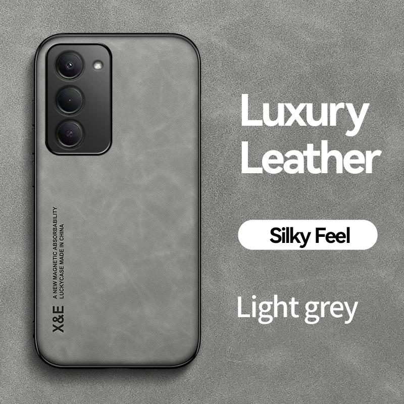 KEYSION Luxury Retro PU Leather Case for Redmi 15 5G 169.5mm Soft Silicone+PC Shockproof Phone Cover for Xiaomi Redmi 15 5G