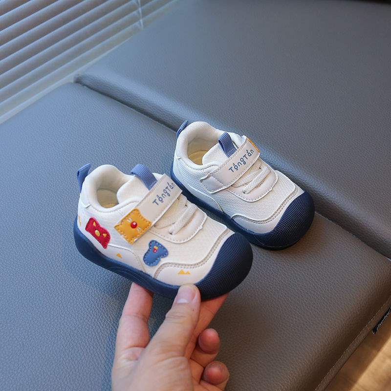 Baby Toddler Shoes Girls 2025 New Spring and Autumn Leather Shoes Non-slip 1 To 3 Years Old Functional Shoes Boys Shoes