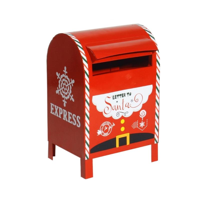 

Rusts Resistant Metal Holiday Mailbox Christmas Decoration With Spacious Storage For Card And Gifts 1