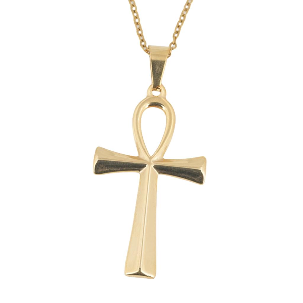 Adjustable Chain Crosses Pendant Necklace Accessory for Men and Women Titaniums Steel Versatile Fashion Accessory