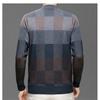 Men Crew Neck Jacquard Pullover Knitted Sweater Casual Bottoming Top For Middle Aged