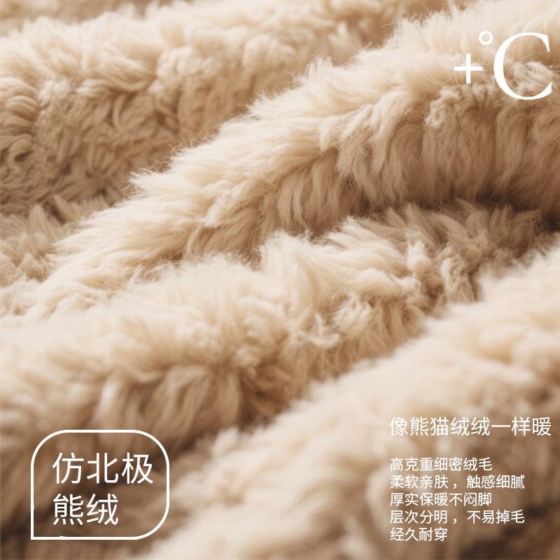 2025 new cotton slippers winter indoor and outdoor home thick bottom non-slip warm couple cute bear drag