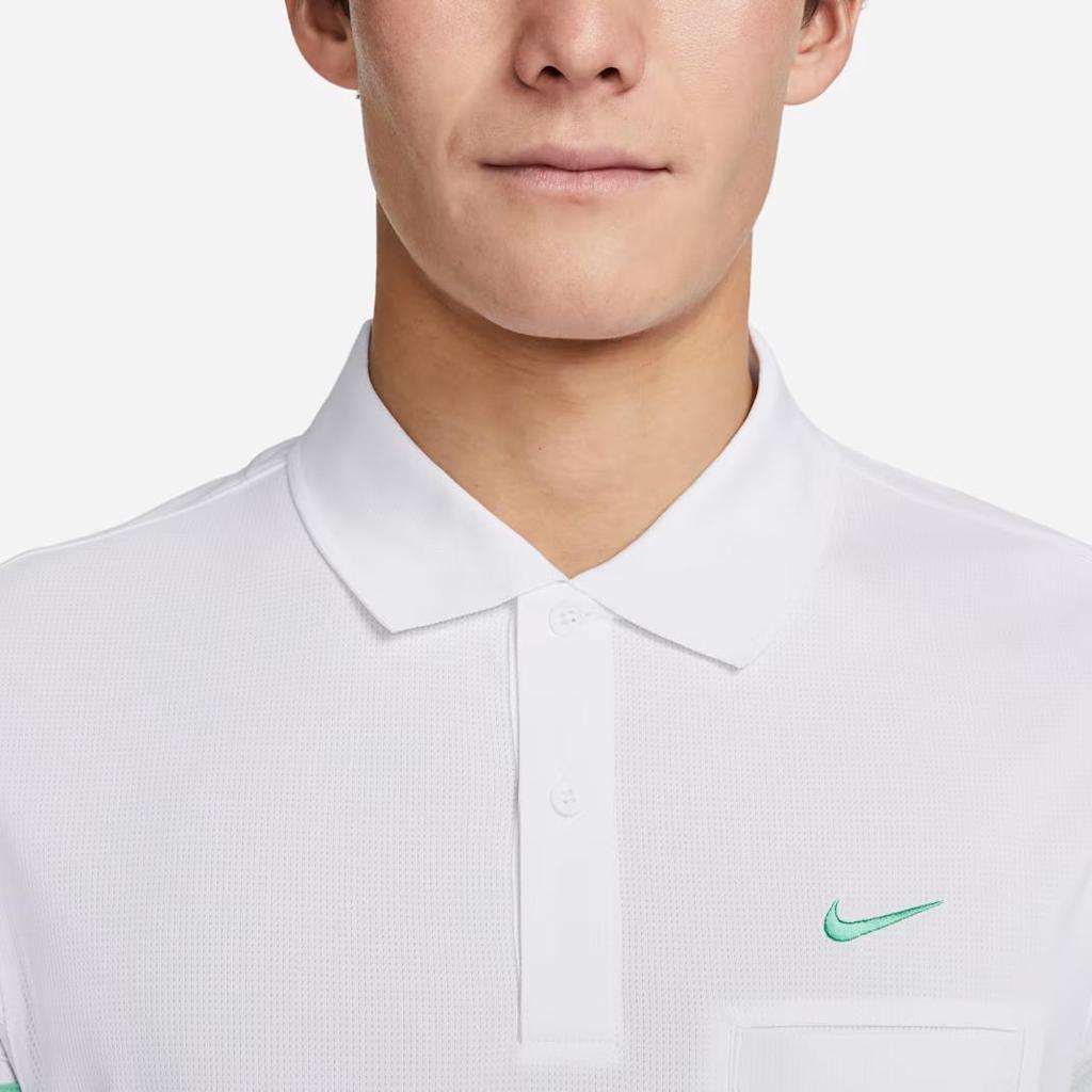 Nike Dri-Fit Unscripted Two-Tone Logo Embroidered Short Sleeve Polo Shirt Men Tops White DX9217-101