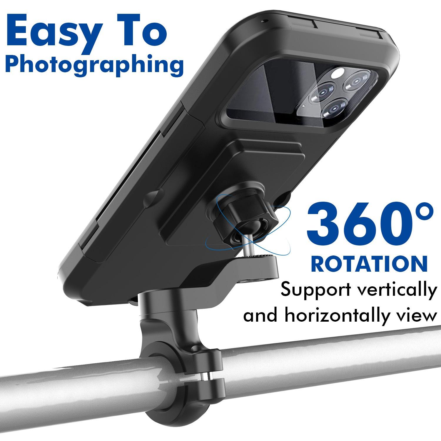 

HL-69 Bike Handlebar Cell Phone Holder Mount Waterproof Phone Case Cycling Motorcycle Touch Screen Holder Bracket