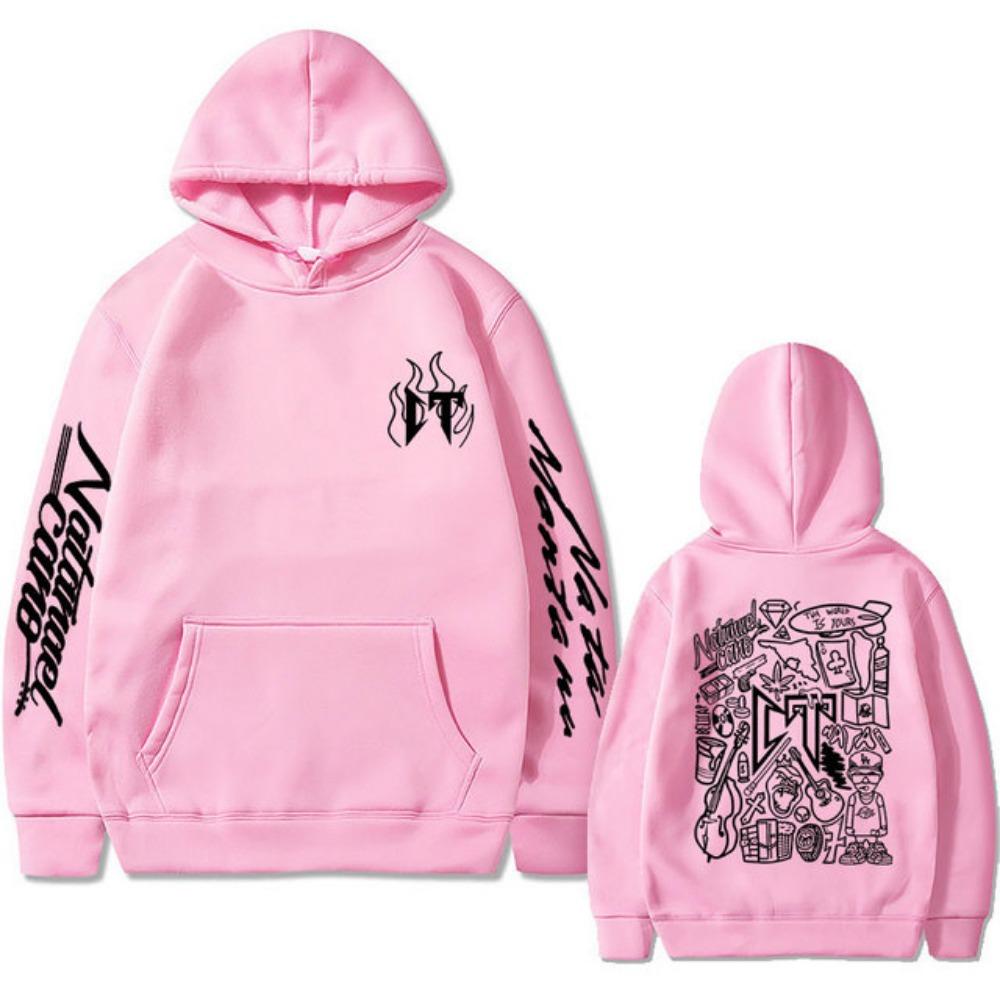 Singer Natanael Cano Corridos Tumbados Sloth CT Double Sided Print Hoodie Male Casual Oversized Pullover Men's Hip Hop Hoodies