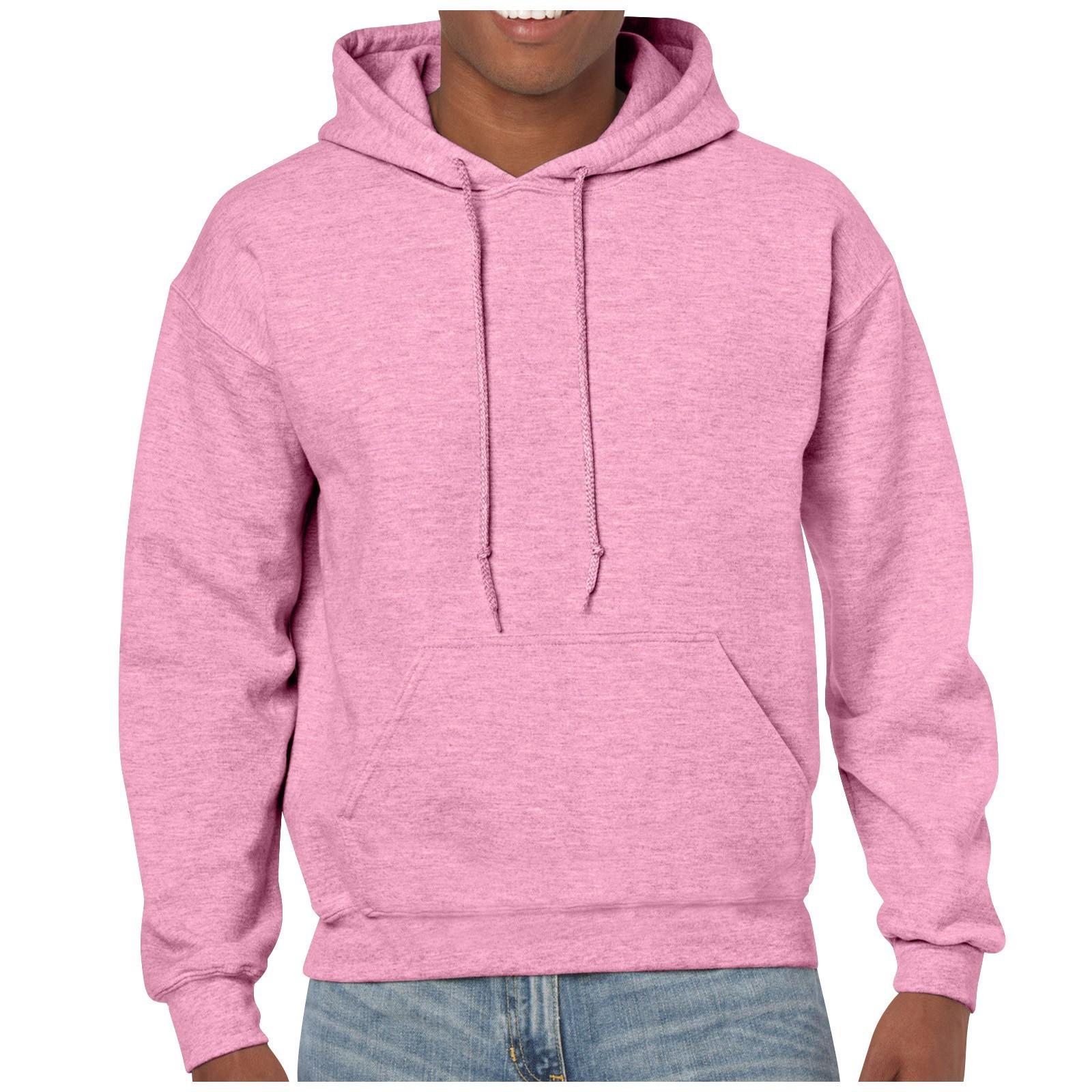 Повседневный стиль однотонный пуловер осенне-зимний свитер с капюшоном 3XL — фото 9