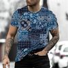 Modische Paisley-Grafik-T-Shirts Sommer-Trend Kurzarm Herren 3D-Bedruckte T-Shirts Lässige Streetwear Übergroße Coole T-Shirts Tops