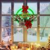 Glowing Christmas Wreath Timer Function LED Christmas Decorations Artificial Wreaths  Outdoor
