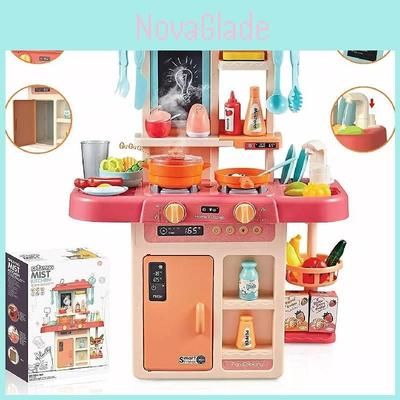 Grande Conjunto de Cozinha Educacional para Crianças com Características Realistas de Cozinhar e Função de Spray