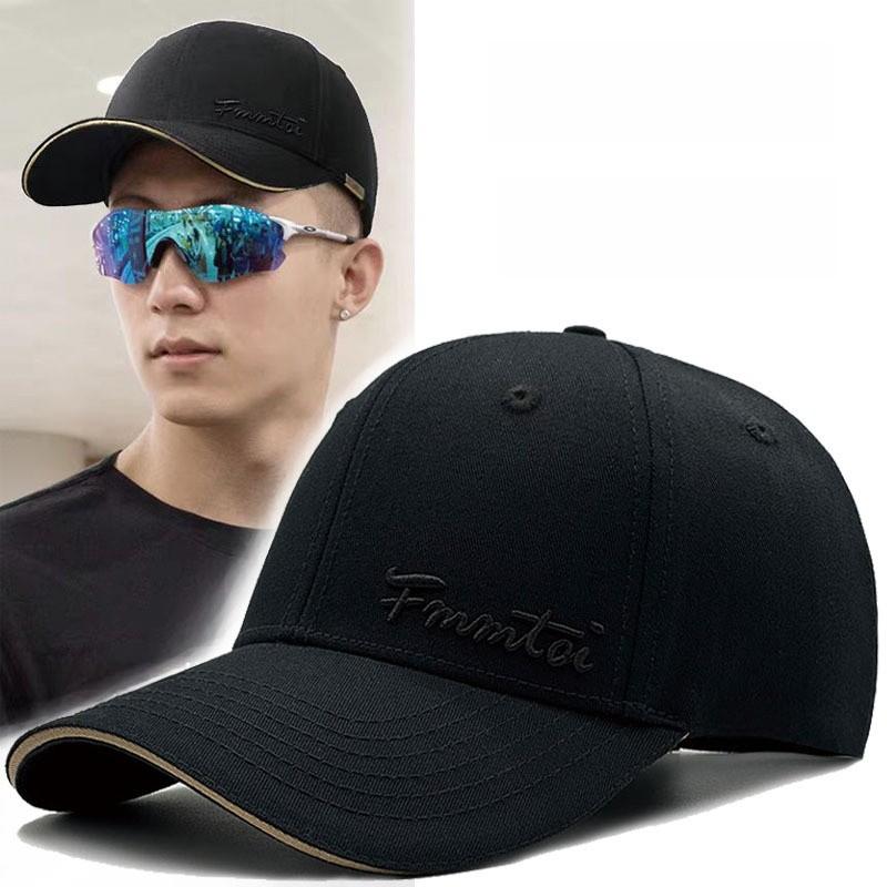 

Classic Cotton Baseball Cap With Embroidery For Outdoor Mens Sun Protection Black,L