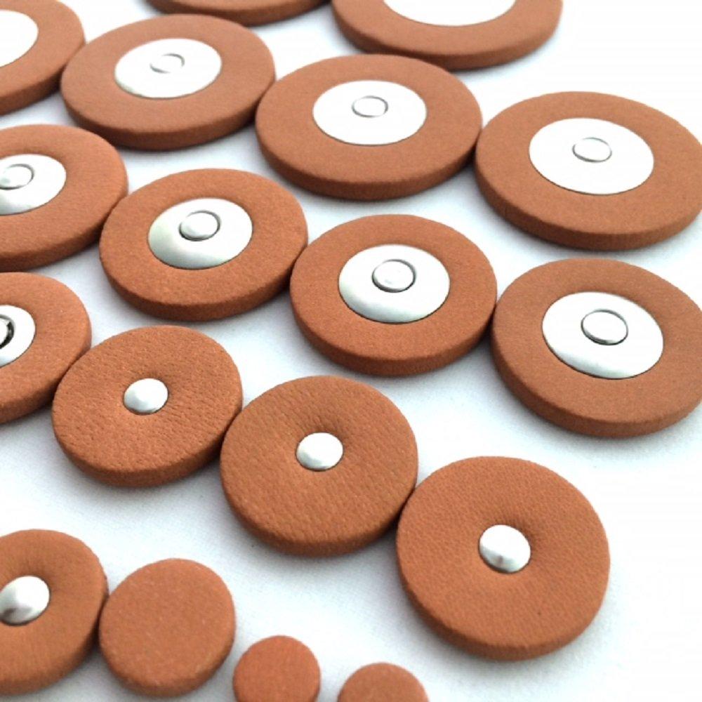 E Alto Saxophone Tampo Pad 25 Piece Set Leather Saxophone Parts Replacement Repair Care Wind Instrument