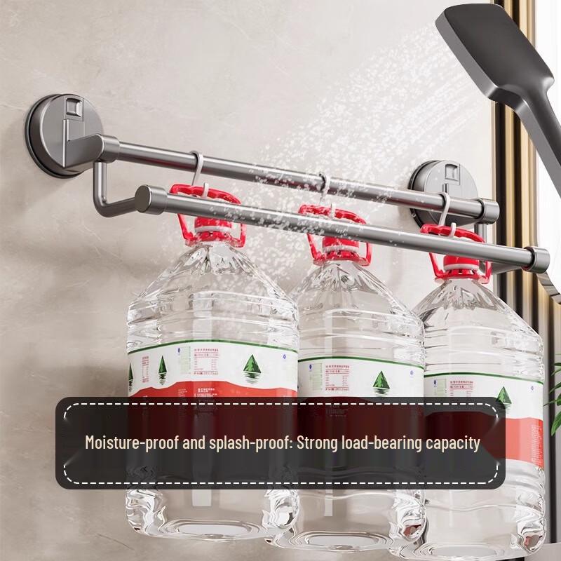 Suction Cup Bathroom Slipper & Towel Rack