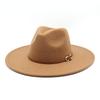 JYL TS DIY British Fedora Hat Unisex  Wide Brim Casual Fashion Felt Hat