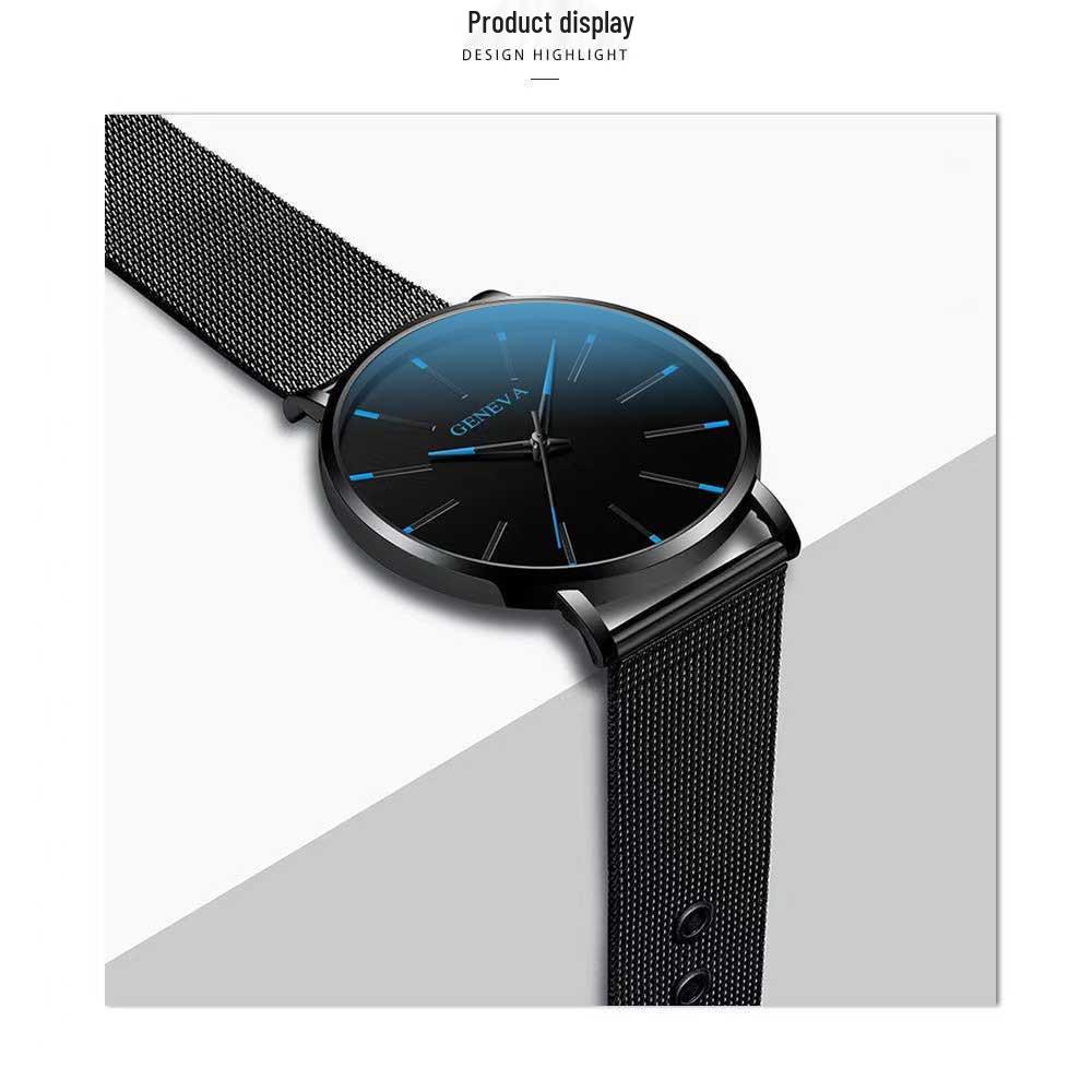 Geneva Men's and Women's Fashion Quartz Watch with Mesh Band