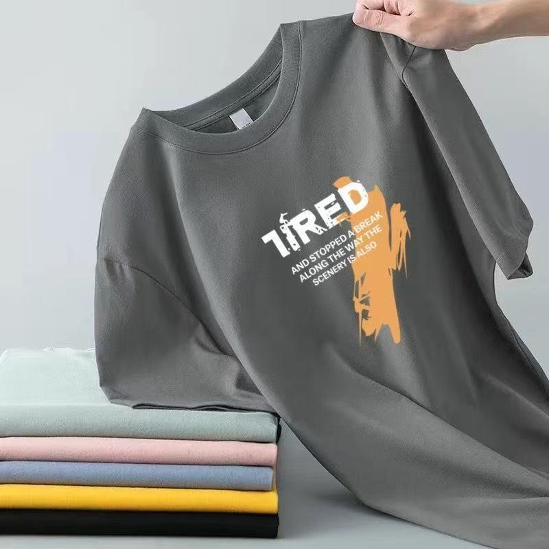 

Мужская футболка оверсайз в корейском стиле на лето 2025 года - модная, с коротким рукавом и легкая 8XL