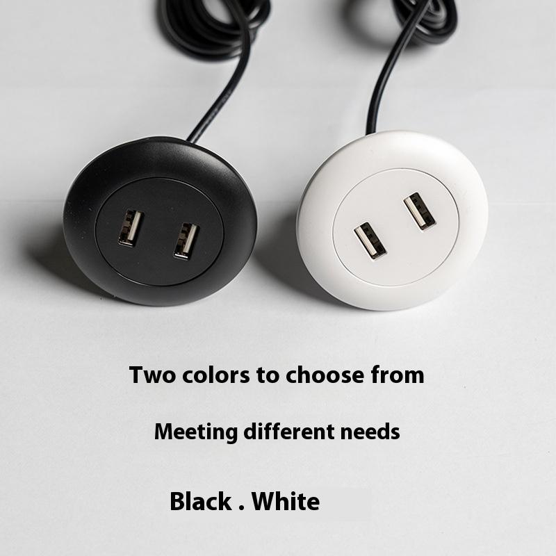 Embedded Desktop 2 Port Usb2.0 To Usb Charge Connector 5V 2A Extension Cord Mobile Tea Table Sofa Concealed Fast Charging Cable