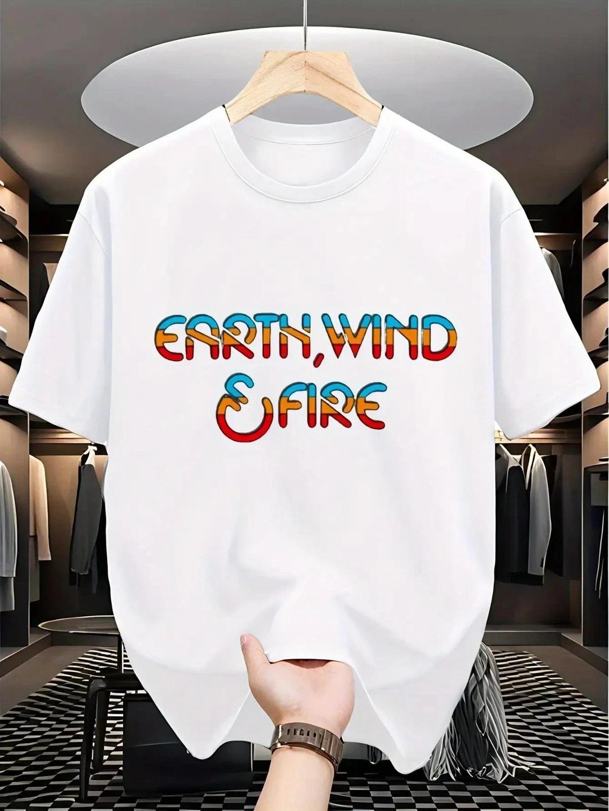 Earth, Wind & Fire Retro Graphic Tee – Vintage Style 70s Soul Music Shirt M