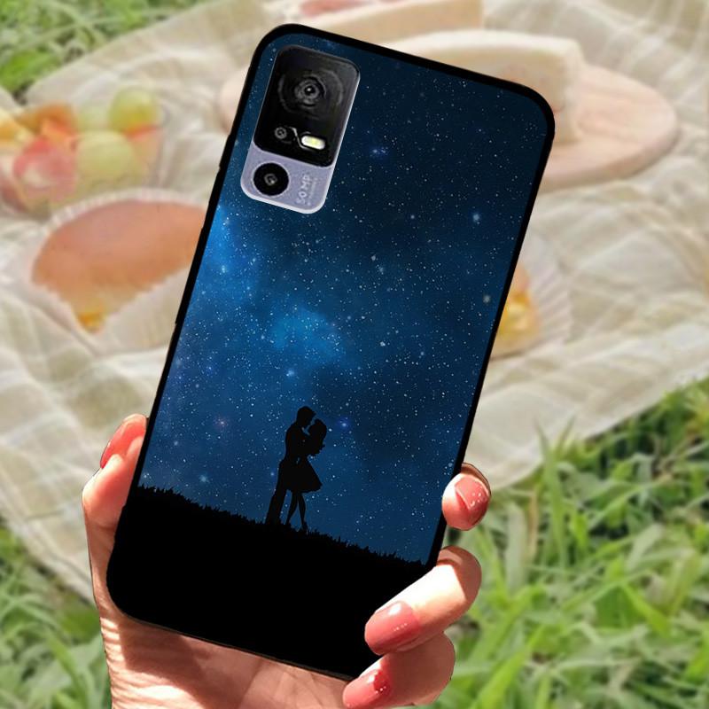 For TCL 40R Case TPU Soft Silicone Marble Phone Cover Case for TCL 405 406 408 403 TCL40R Shockproof Funda Love T771K Bumper