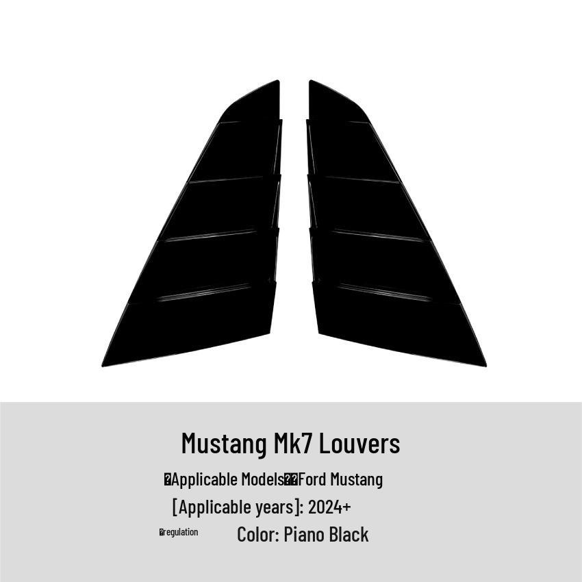 

Ford Mustang MK7 2024+ Rear Window Louver Sticker - Exterior Modification Accessory Compatible with Ford Mustang MK7 2024+