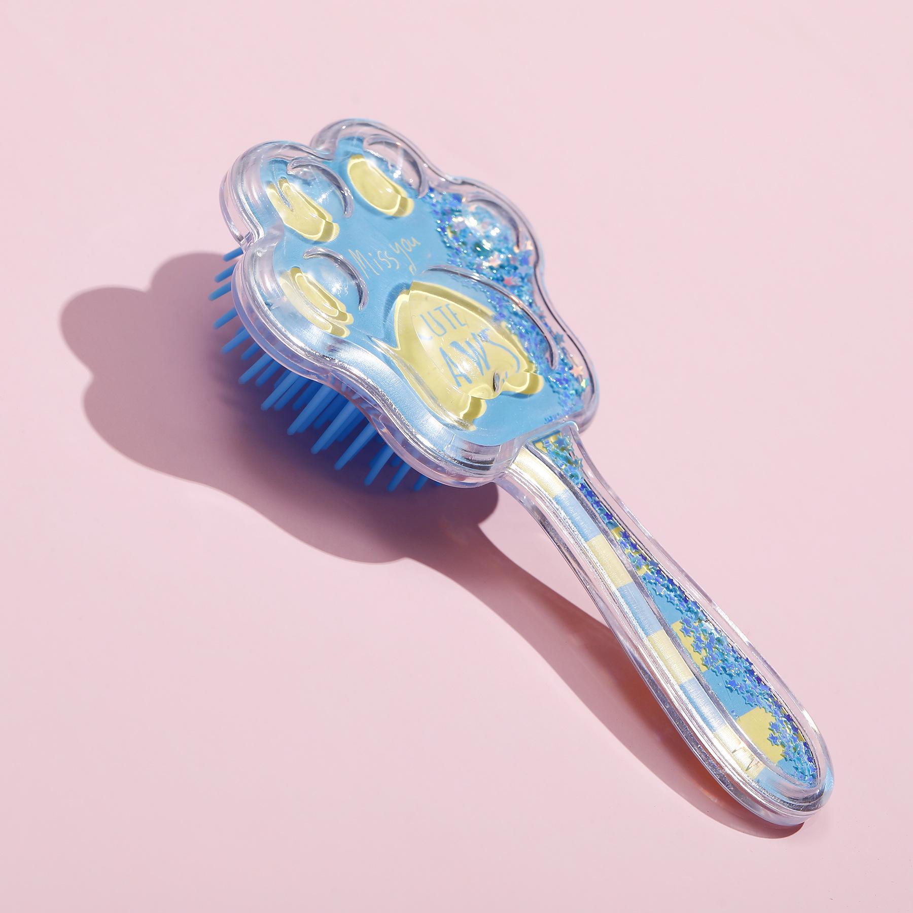 Новая 3D мультяшная блестящая мини-расческа с подушкой безопасности для детей