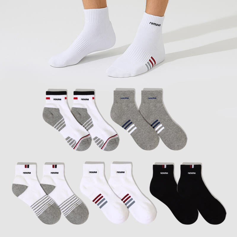 Herrsportstrumpor med dämpning och stöd, 5-pack