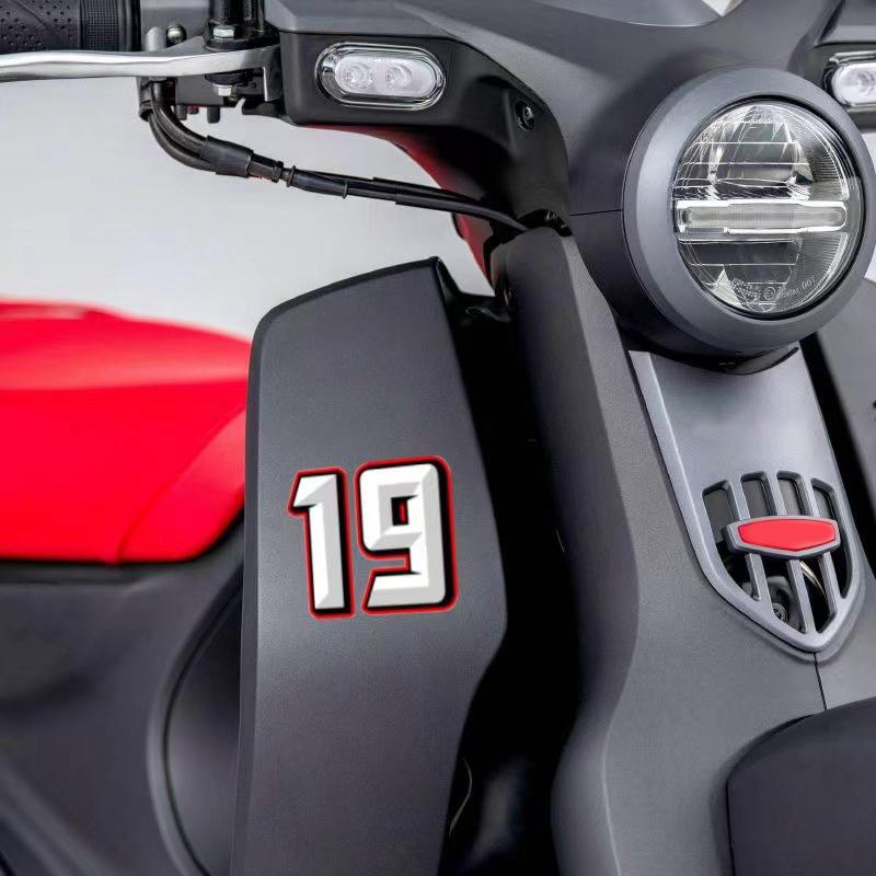 Motocyklové doplňky Samolepka Styling auta a nálepky 0 až 9 Kreativní arabská čísla Závodní číslo Helma Závodní vinylové nálepky