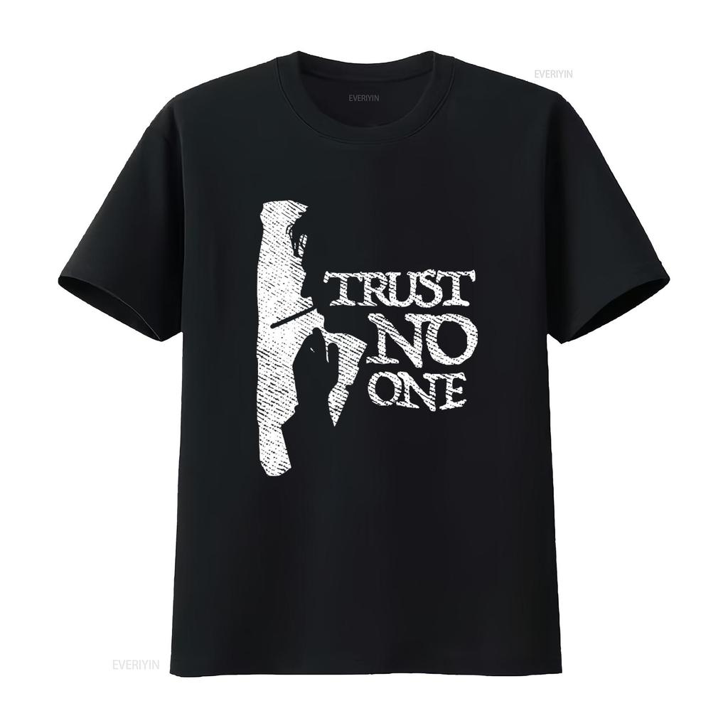 TRUST NO ONE T shirt X files Inspired Smoking Man Design Cool for Men vintage Washed Slightly Soft Stylish