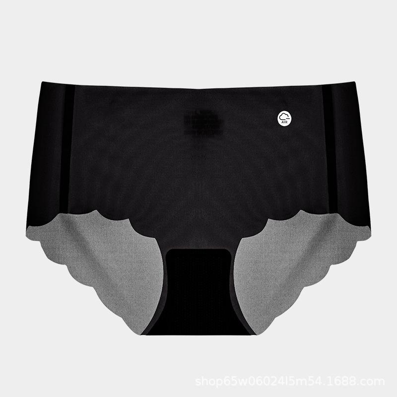 Sensorless Mask Underwear Women's Seamless Antibacterial Mulberry Silk Crotch Ice Silk Thin Breathable Girl Briefs