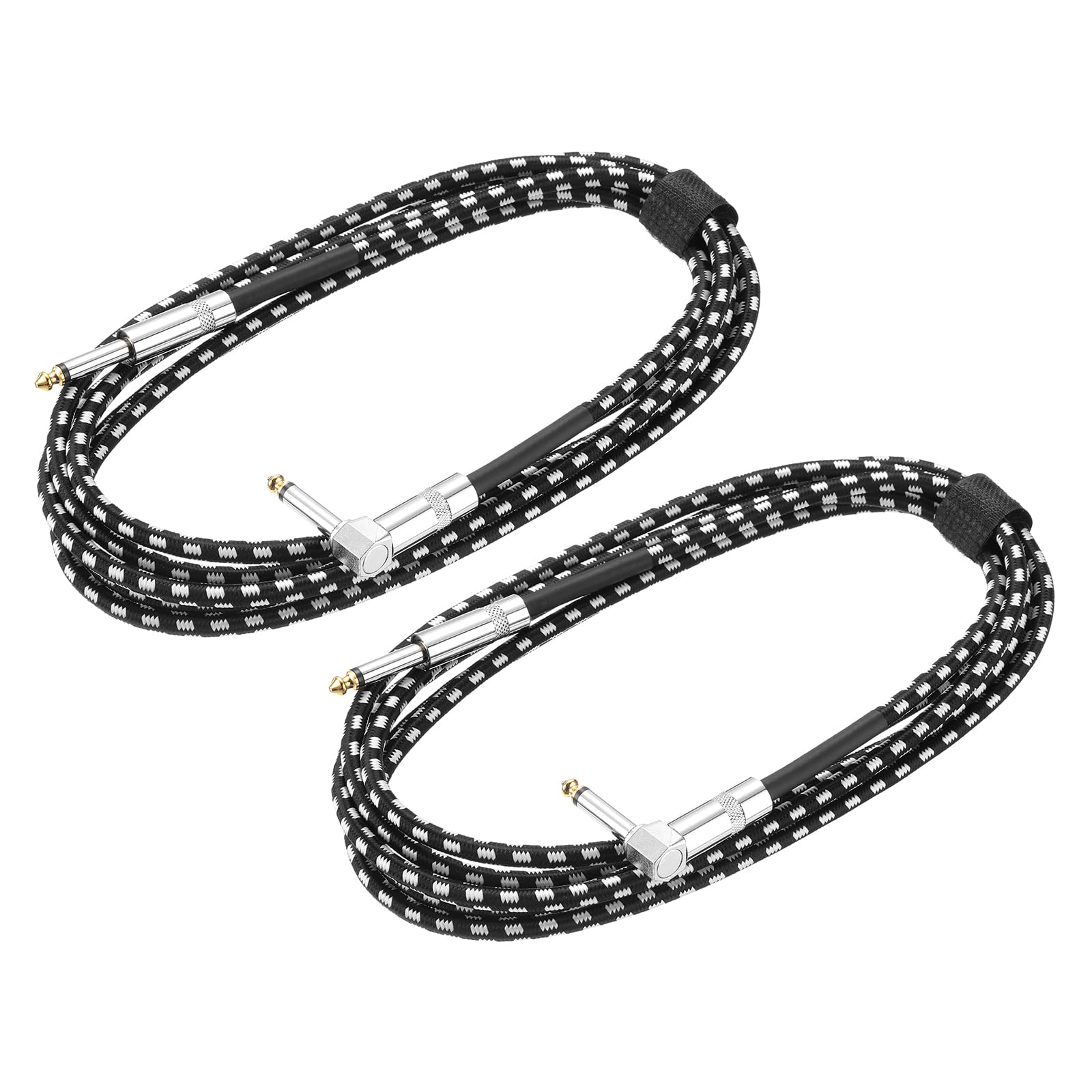 

uxcell 2 шт. Инструментальный гитарный кабель, 10 футов, 1/4 на 1/4 6,35 мм прямой на угловой разъем, стерео аудио соединительный шнур, балансная линия для