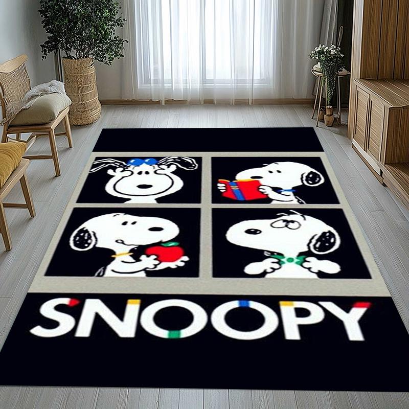 

Cute Snoopy Dog Cartoon Living Room Non-Slip Area Rug Soft Carpet for Bedroom Kids Playroom Sofa,Home Decor Doormat Gift 40x60cm