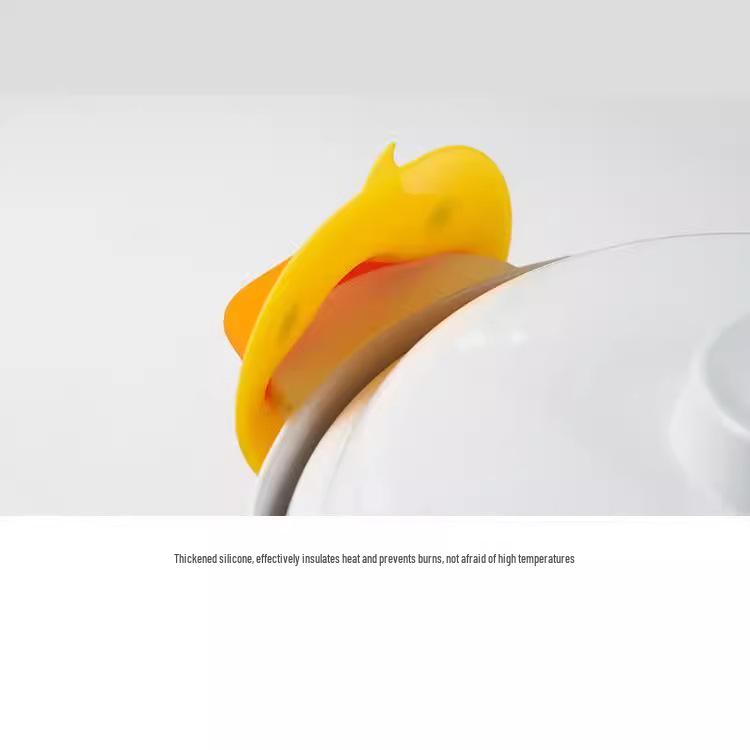 Silicone Duck Pot Holder: Heat-Resistant Microwave-Safe, Anti-Scald Insulation for Hot Bowls