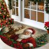 1Pcs Santa Reindeer Wreath Semi Circle Welcome Doormat Non-Slip for Outdoor Patio Porch Kitchen Bathroom Entryway Floor Mat