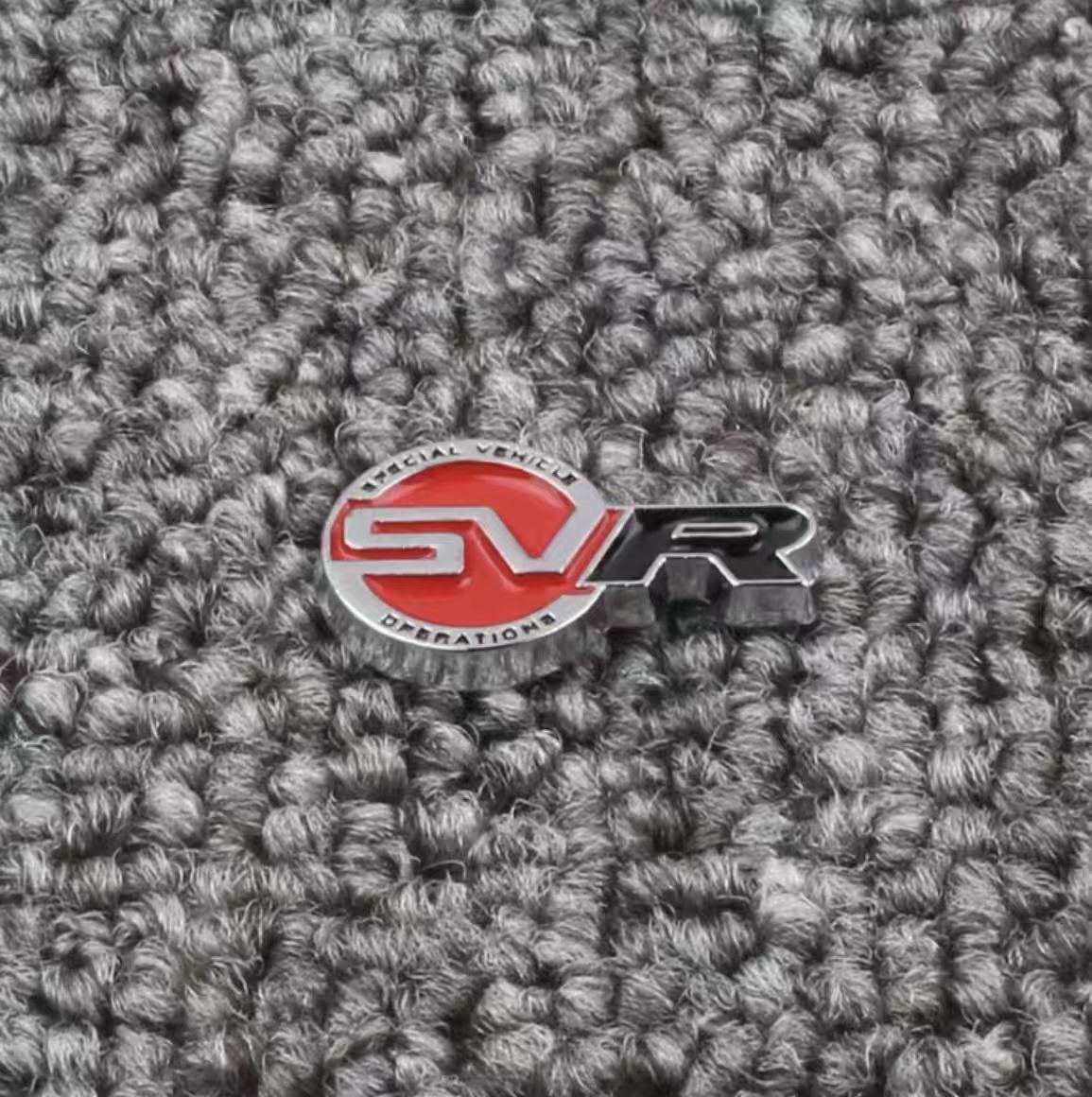 

3D High-Quality Metal 2Pcs SVR Logo Car Steering Wheel Dashboard Emblem Sticker For Discovery Sport Evoque Defender Sticker 20mm X 12mm&2Pcs SVR