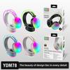 2025 YDM78 Over-Ear Bluetooth Headphones with RGB Lighting & Long Battery Life