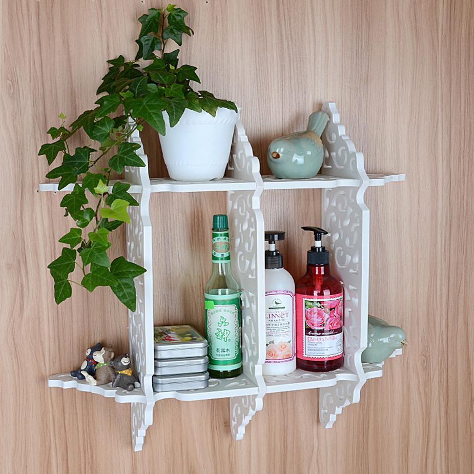 Pvc Wall Mount Storage Shelf With Multipanel Design For Home Office Organization